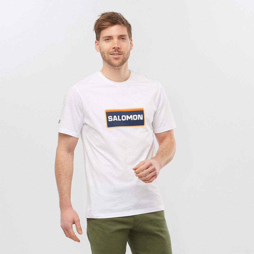 Salomon OUTLIFE GRAPHIC HERITAGE SS M Camisetas Hombre - Blancas - Colombia (74291-UTWY)